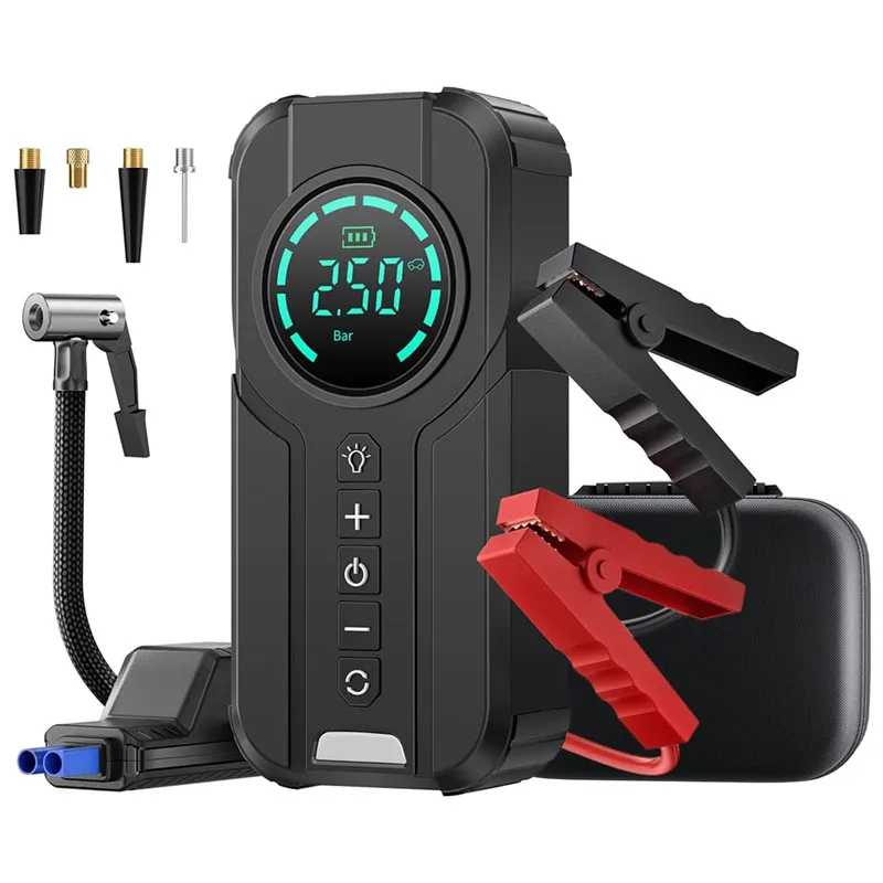 4 в 1 автомобильный стартер Power Bank, воздушный компрессор, насос-насос 1000A, портативная электростанция, 8400 мАч, усилитель зарядного устройства для автомобильного аккумулятора Автоэлектроника
