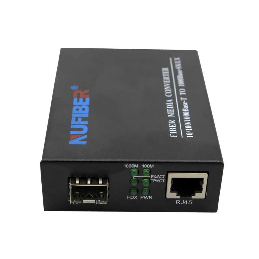 Оптоволоконный медиаконвертер 10/100/1000 м с 1 портами RJ45 на 1 порта SFP, коммутаторы Enterprise без модуля SFP Доступ к автоматизации здания