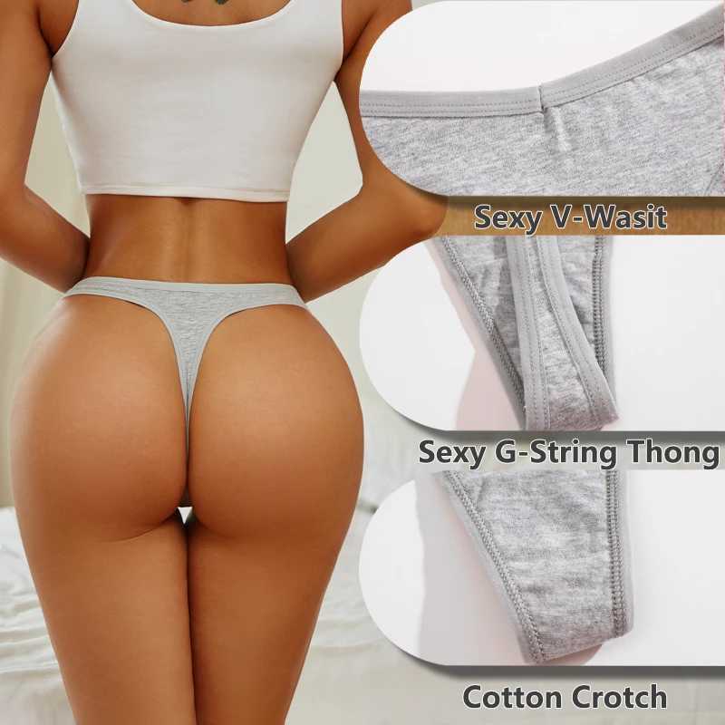 Фотография №4 товара 4PCS / Set Женские хлопчатобумажные трусики Бесшовные нижние стринги нижняя