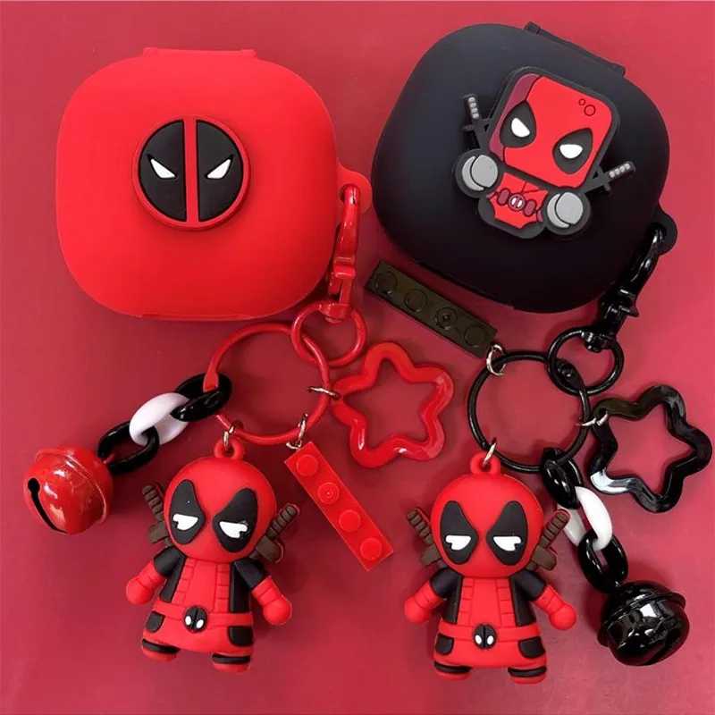 Чехол для наушников Marvel Deadpool для Anker Soundcore P40i/R50i/P20i/P25i/Life P3, силиконовый чехол для беспроводных наушников с брелком Портативное аудио и видео