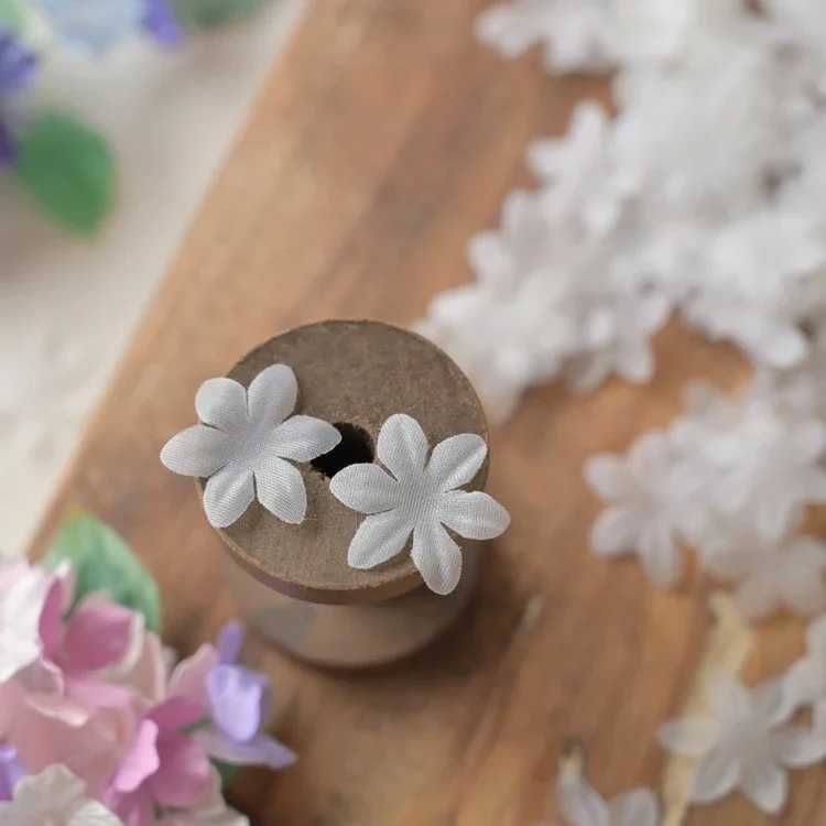 100 шт./упак. 2,3 см лепестки из органзы DIY 3D цветок. Декоративные цветочные кусочки ручной работы, свадебное платье, вуаль, аксессуары Ткани для одежды и текстиль