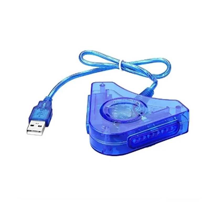 Треугольный USB-адаптер с двумя портами для геймпада PS2 на конвертер контроллера PS3 PC Видеоигры и аксессуары