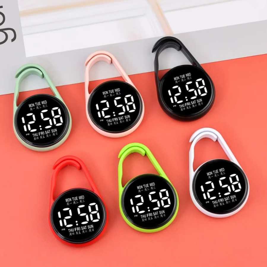 Фотография №3 товара Светодиодные электронные подвесные часы Портативные карманные часы с цифровым дисплеем
