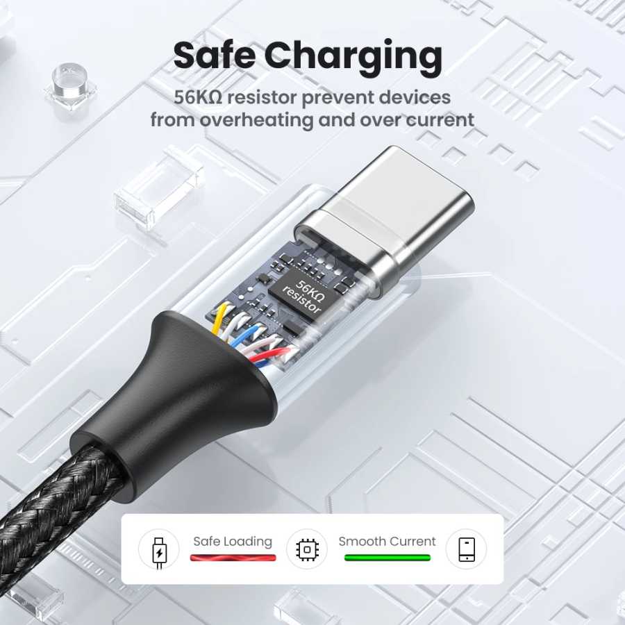 Фотография №4 товара UGREEN 3A USB Type C кабель для Realme Xiaomi Samsung