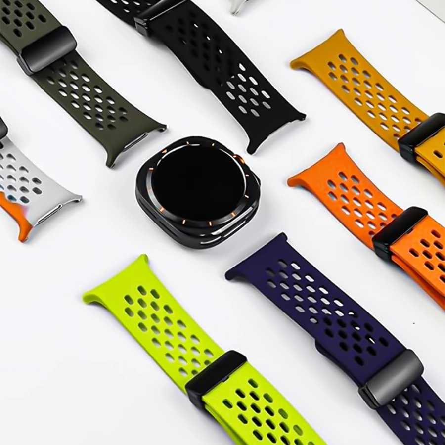 Высококачественный ремешок подходит для Samsung Galaxy Watch8, классический дышащий ремешок с магнитной застежкой для Samsung Galaxy Watch 8, 40/44 мм Умная электроника