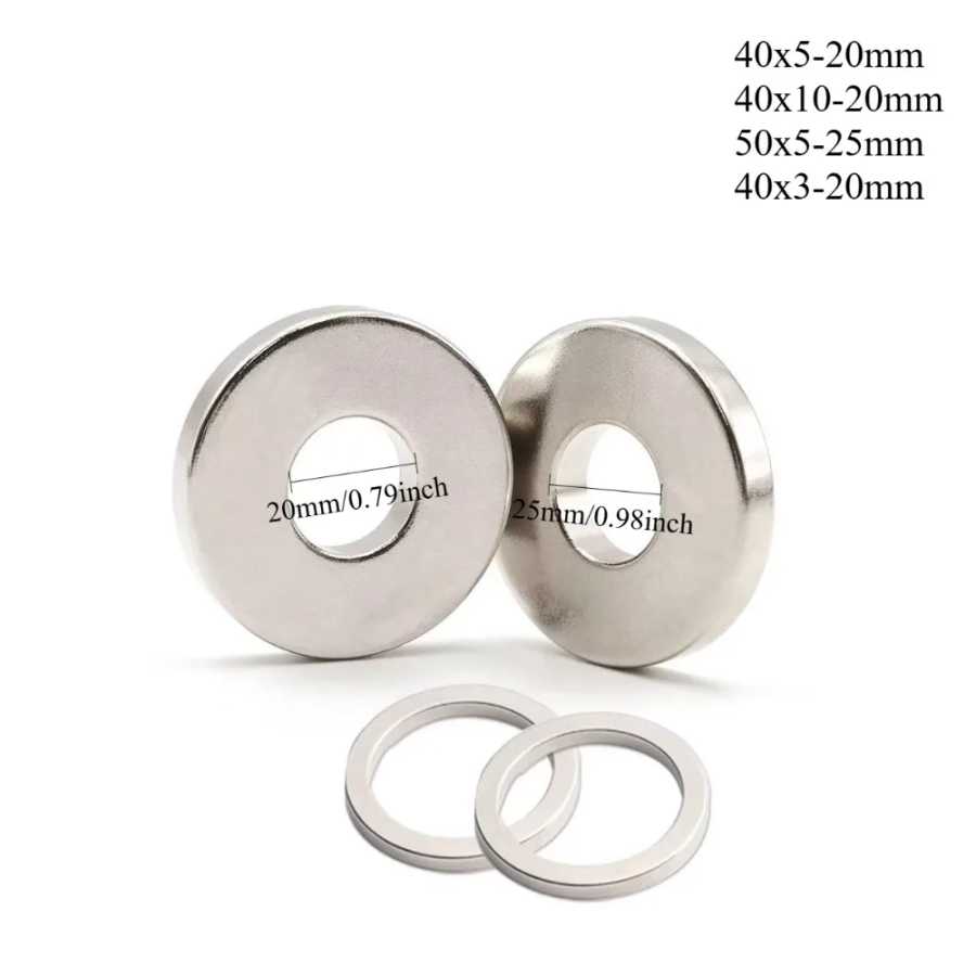 N35 40x5-20 40x10-20 50x5-25 40x3-20 Кольцо Прочное прямое кольцо с круглым отверстием Стандартная доска Губная помада Неодимовые магниты Diy office Крепеж и скобяные изделия