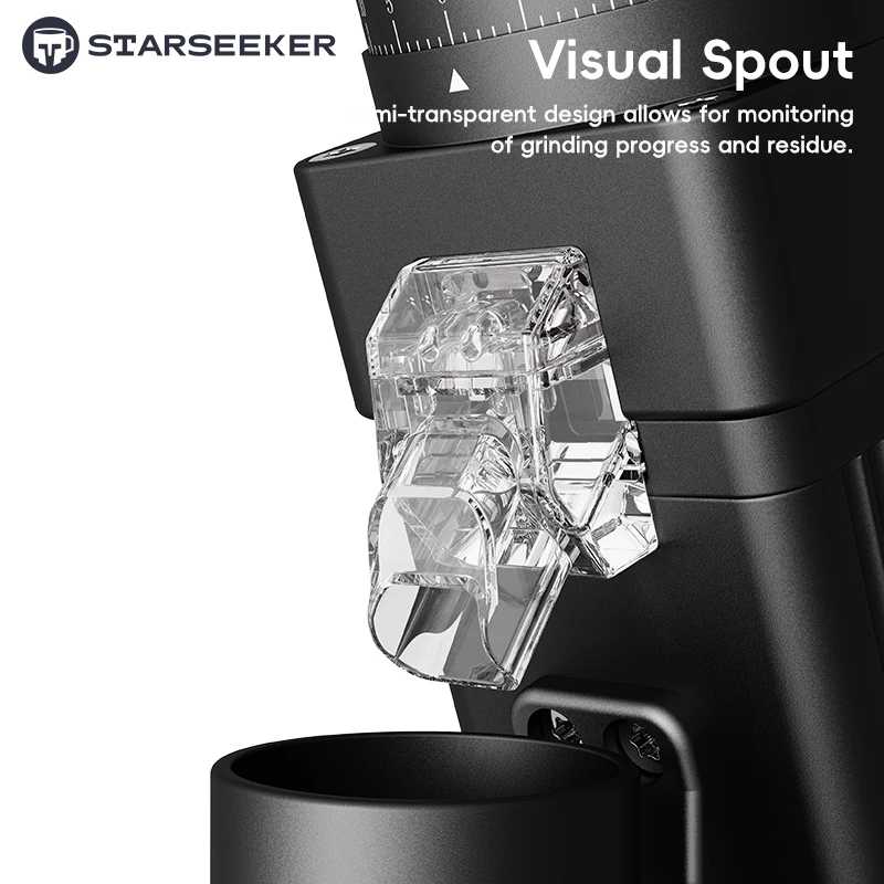 Фотография №4 товара STARSEEKER E55Pro электрическая кофемолка 55 мм титановый конус заусенцев бесступенчатая