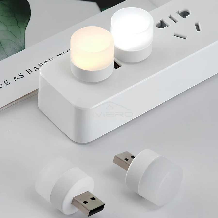 Фотография №1 товара Мини-ночные светильники с USB-разъемом, портативный аккумулятор, зарядка, светодиодный светильник для