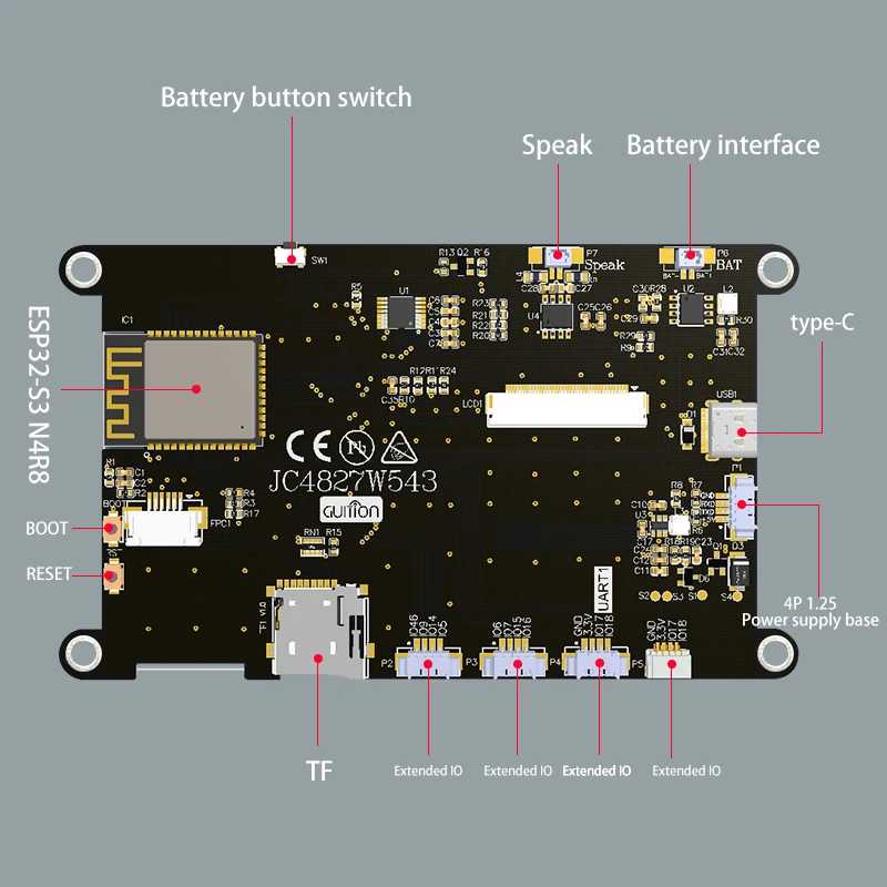Фотография №4 товара Guition ESP32-S3 8M PSRAM 4M FLASH 4,3-дюймовый IPS 480*272 ЖК-модуль