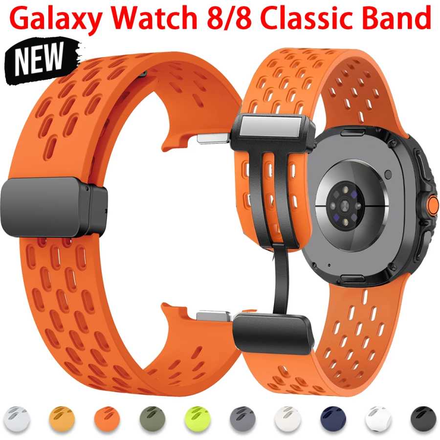 Фотография №1 товара Высококачественный ремешок подходит для Samsung Galaxy Watch8, классический дышащий ремешок
