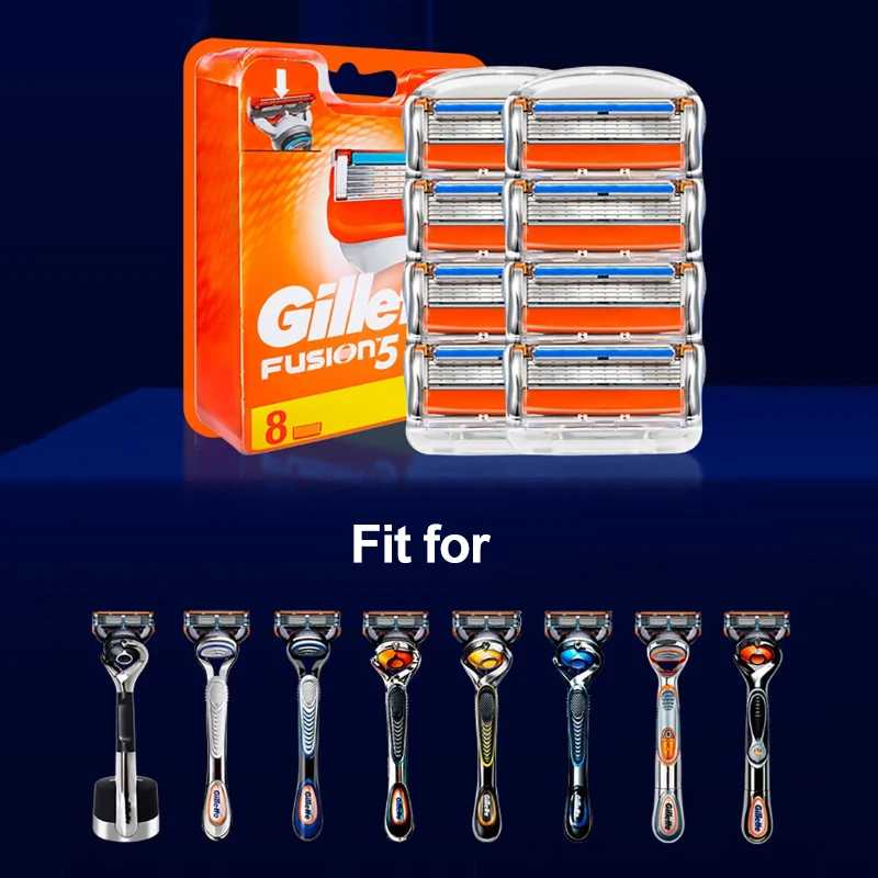 Фотография №5 товара Оригинальные мужские лезвия Gillette Fusion 5, 5-слойные безопасные ручные бритвенные