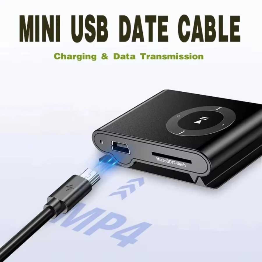 Фотография №2 товара Плетеный мини-USB-USB-кабель для быстрой передачи данных, зарядное устройство для MP3,