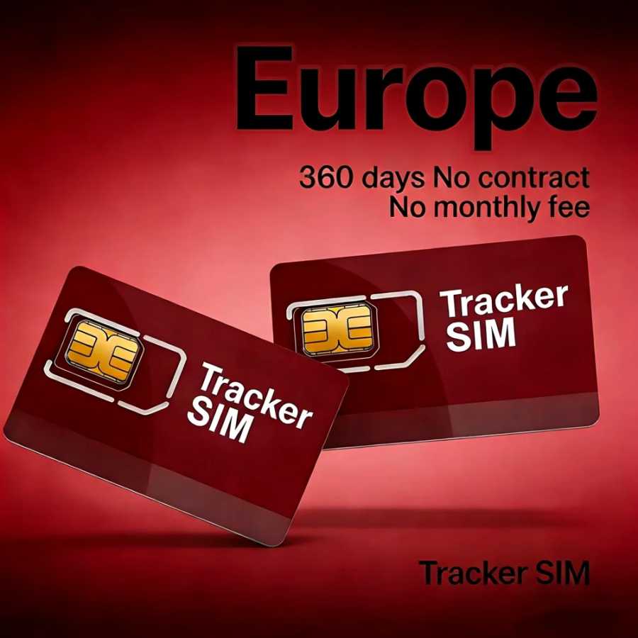 Фотография №2 товара Европейская SIM-карта 4G для GPS-трекера, без контракта, 360 МБ/500 МБ,