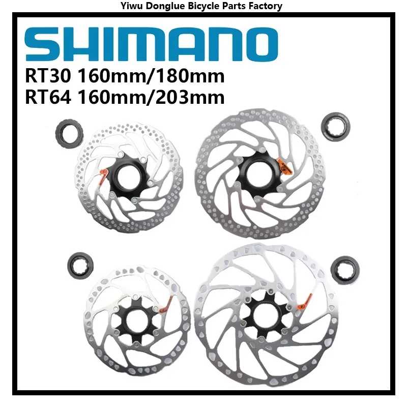 Тормозной ротор для горного велосипеда Shimano RT64 RT30, 160/180/203 мм Велоспорт