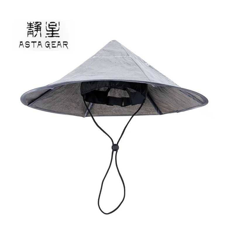 Солнцезащитная шляпа ASTA GEAR для активного отдыха, ультралегкая, из Tyvek/DCF, водонепроницаемая, складная, с серебряным покрытием, для походов и туризма Спортивные аксессуары