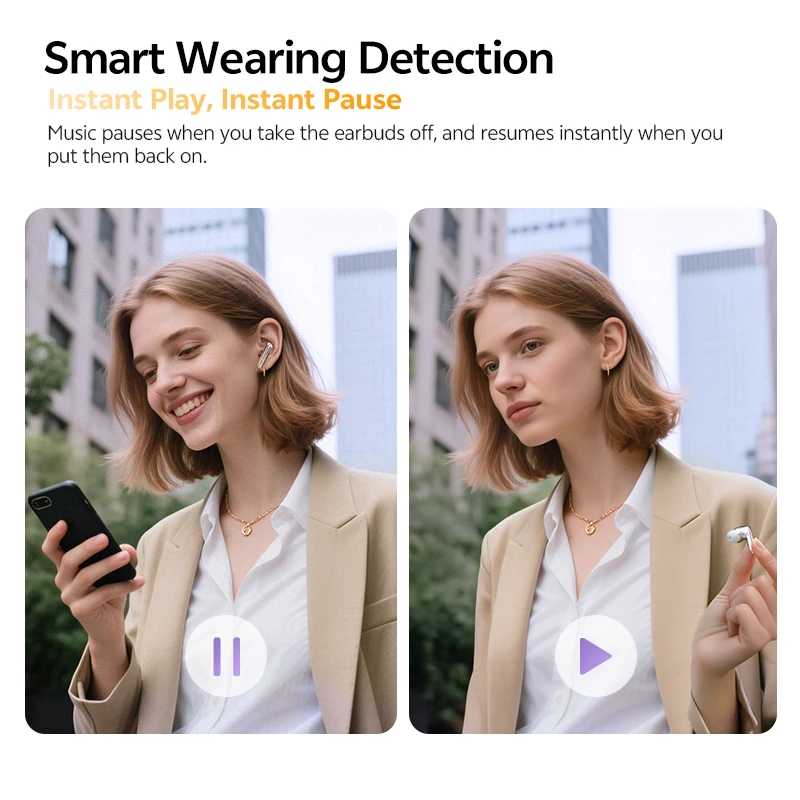 Фотография №4 товара Беспроводные наушники QCY HT18 MeloBuds N70 Bluetooth 6.0 Hi-Res LDAC