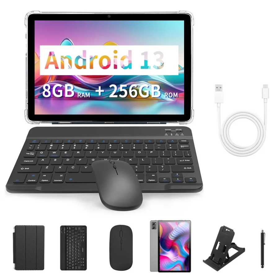BDF-Y7 Новый 5G Pad 10,1-дюймовый планшет, восьмиядерный процессор, 8 ГБ + 256 ГБ ПЗУ, HD-дисплей, двойная SIM-камера, двойная камера, планшетный ПК с клавиатурой, мышью Планшеты