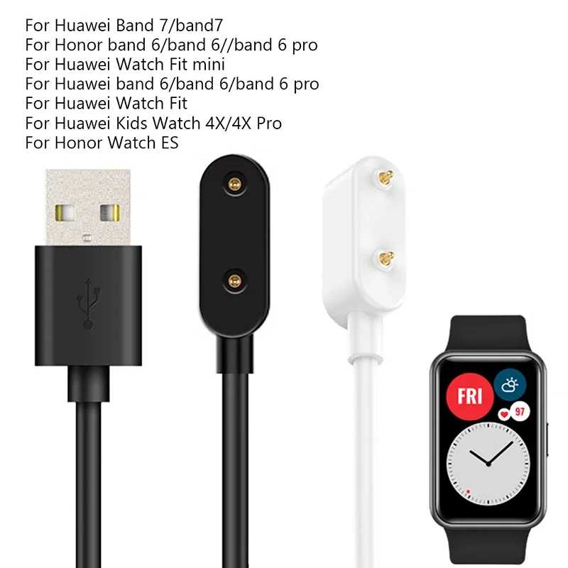 Зарядное устройство для смарт-часов с USB-кабелем для Huawei Watch Fit 2/New/Mini Band 8/7/6 Pro Band7 Honor ES Smartband fit2 аксессуары Умная электроника