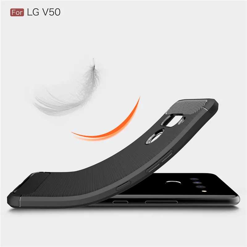 Фотография №3 товара Чехол для телефона LG V50 ThinQ 5G, противоударный мягкий ТПУ