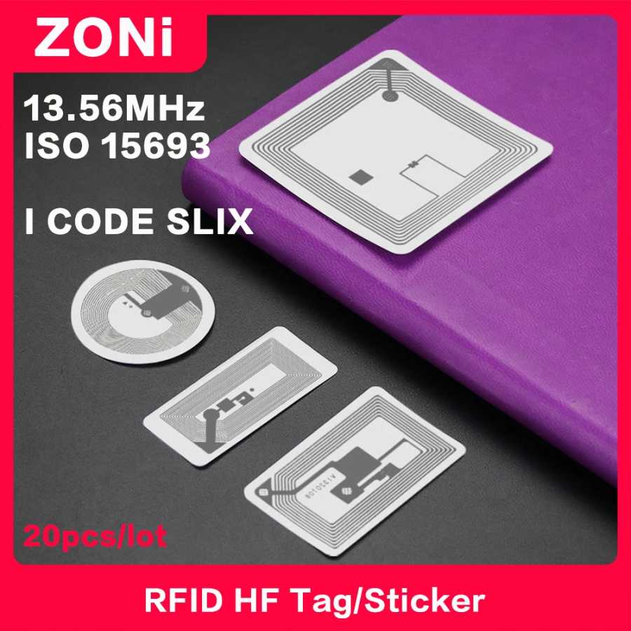 RFID HF-метка I CODE SLIX Chip Смарт-теги Книжная этикетка NFC-наклейка 13,56 МГц ISO15693, высокочастотные электронные метки, высококачественные 20 шт. Доступ к автоматизации здания