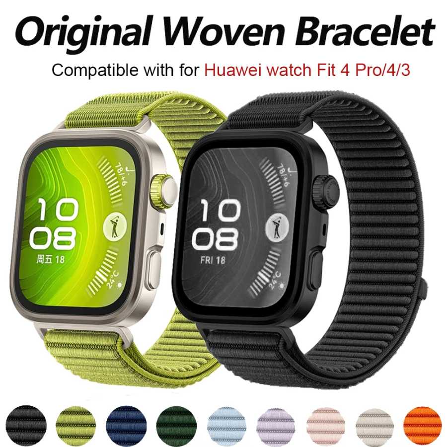 Оригинальный ремешок 1:1 для Huawei Watch Fit 4 5 5pro, аксессуары для ремешков, дышащий нейлоновый браслет-петля, ремешок для Huawei Watch Fit 4 Pro 3 Аксессуары для часов