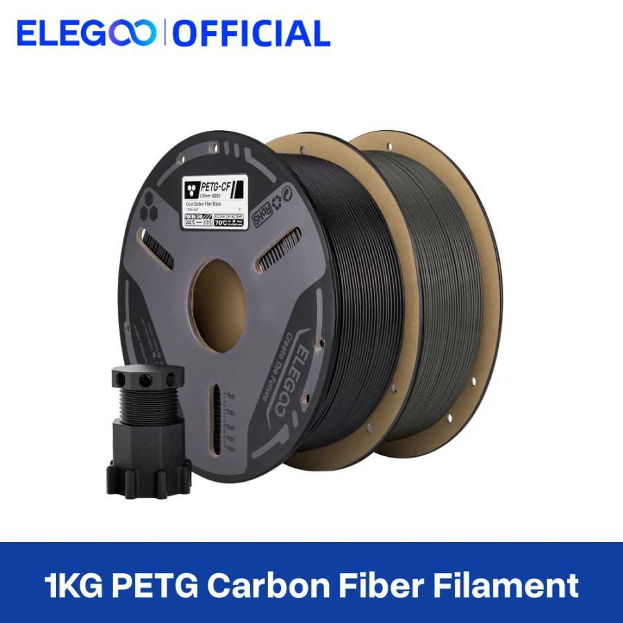 Филамент ELEGOO PETG-CF из углеродного волокна, 1.75 мм, 1 кг/2 кг/5 кг/10 кг, для 3D-печати 3D-печать