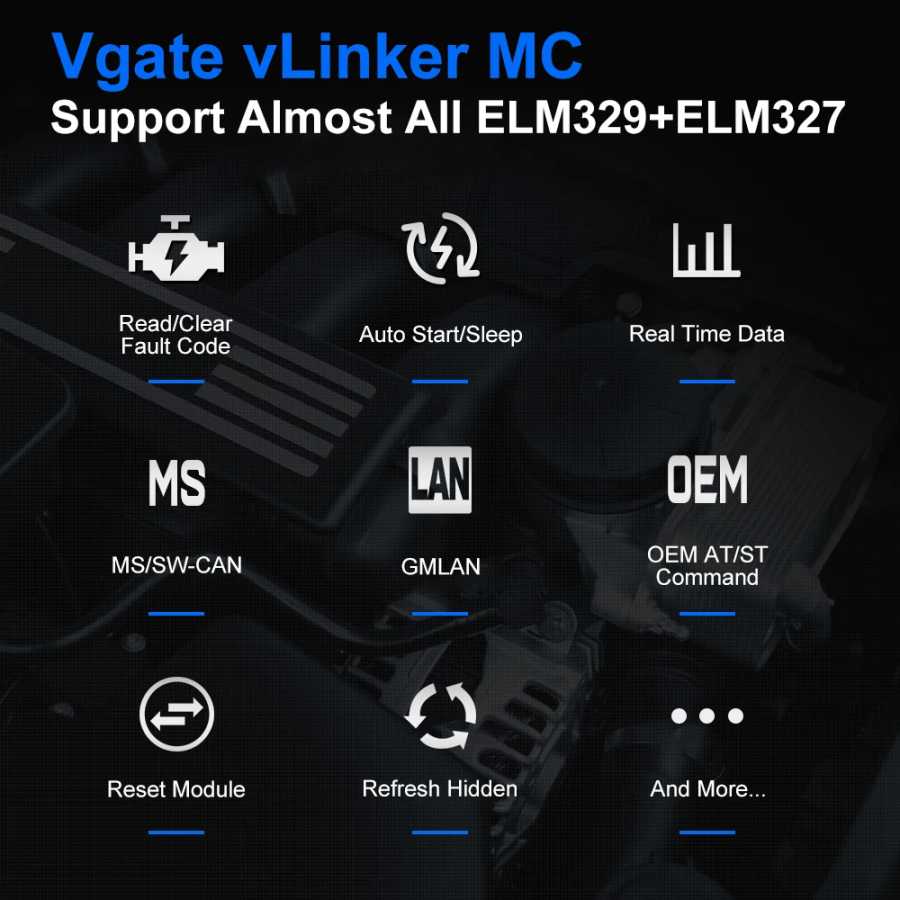 Фотография №2 товара Автосканер Vgate VLinker MC+ ELM327 V2.2 Bluetooth 4.0 Wi-Fi OBD2,