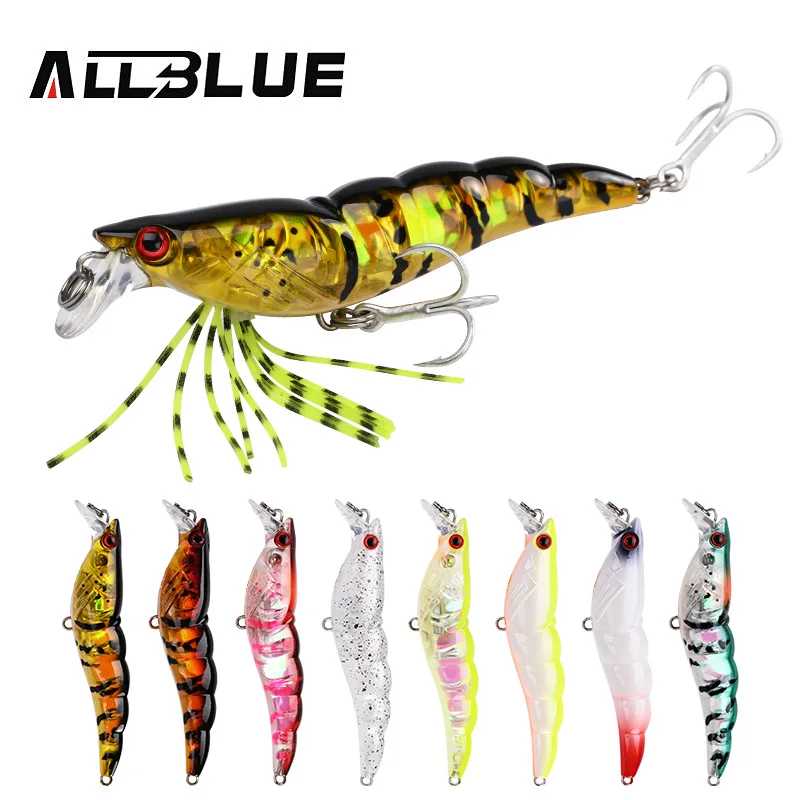 ALLBLUE 3D Flash Shrimp 70 мм 7 г Shallow Minnow Longcast лазерная рыболовная приманка медленно тонущий воблер окунь щука искусственная приманка снасти Для рыбалки