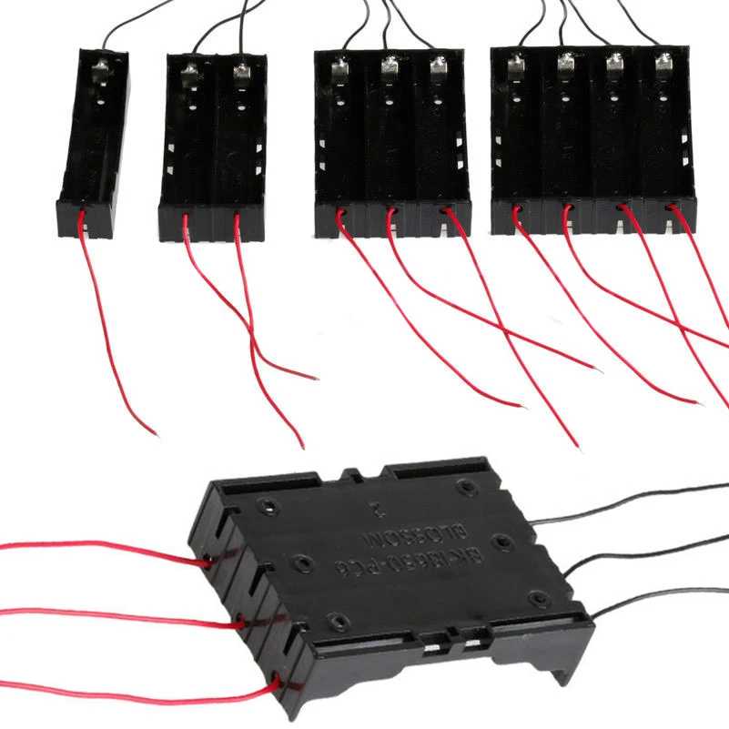 ABS 18650 Чехлы для аккумуляторов 1X 3X 4X 18650 Чехол для хранения аккумуляторов 1 3 4 слота Контейнер для аккумуляторов с жестким штифтом Аксессуары и запчасти