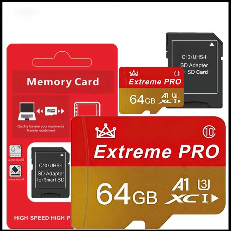 Фотография №1 товара Карта памяти SD 64GB 128GB 256GB 512GB Micro TF SD