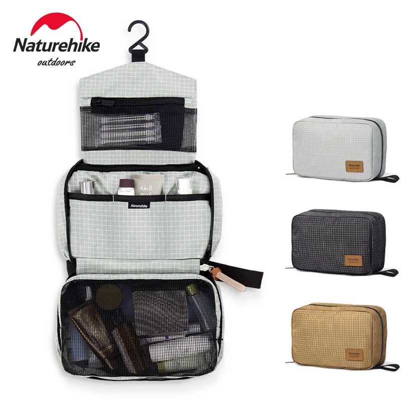Naturehike SN03 Дорожная подвесная сумка для туалетных принадлежностей Водонепроницаемая косметичка для хранения ПВХ Влажная и сухая отдельная сумка Сумка для кемпинга и пешего туризма Спортивные Сумки