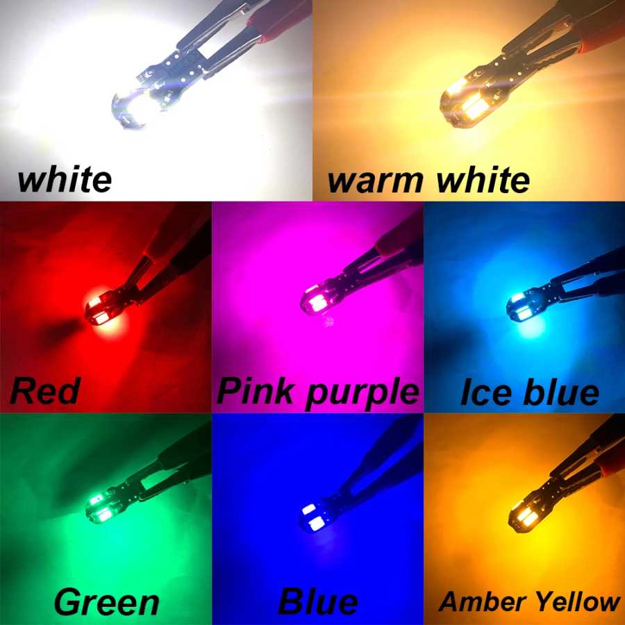 Фотография №2 товара 10x W5W T10 LED CANBUS No Error 5W5 12V 5W