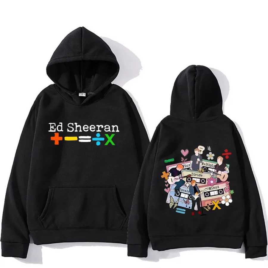 Ed Sheeran Tour 2024 толстовка с капюшоном с двусторонним принтом в стиле ретро хип-хоп толстовка с капюшоном флисовая одежда в стиле панк толстовки мягкая толстовка Толстовки и свитшоты