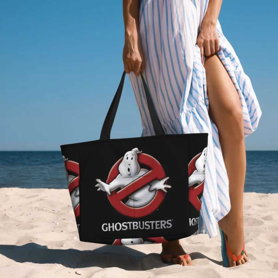 Пляжная сумка-тоут с логотипом GhostBusters, спортивная сумка для спортзала и йоги, большая сумка-тоут, женская дорожная сумка, сумка для фитнеса Дорожные сумки