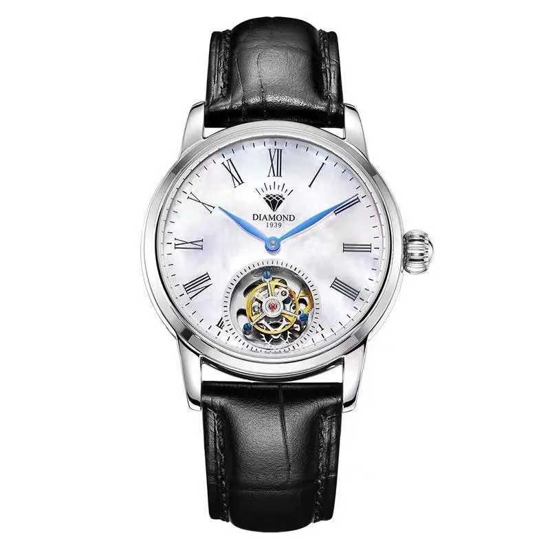 Часы Shanghai Diamond, автоматические механические часы с турбийоном, мужские деловые часы для пар, подарочная коробка, мужские и женские часы Часы по индивидуальному заказу