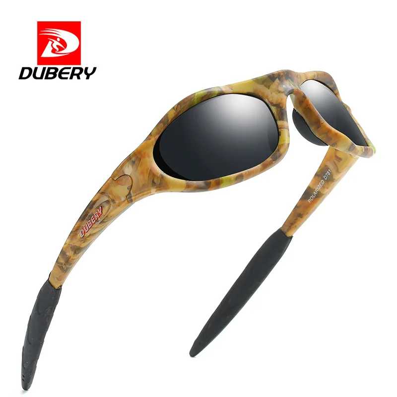DUBERY 2025 модные спортивные солнцезащитные очки с камуфляжным узором для мужчин и женщин, поляризационные солнцезащитные очки для рыбалки, скалолазания, катания на лыжах, UV400, очки Очки и аксессуары