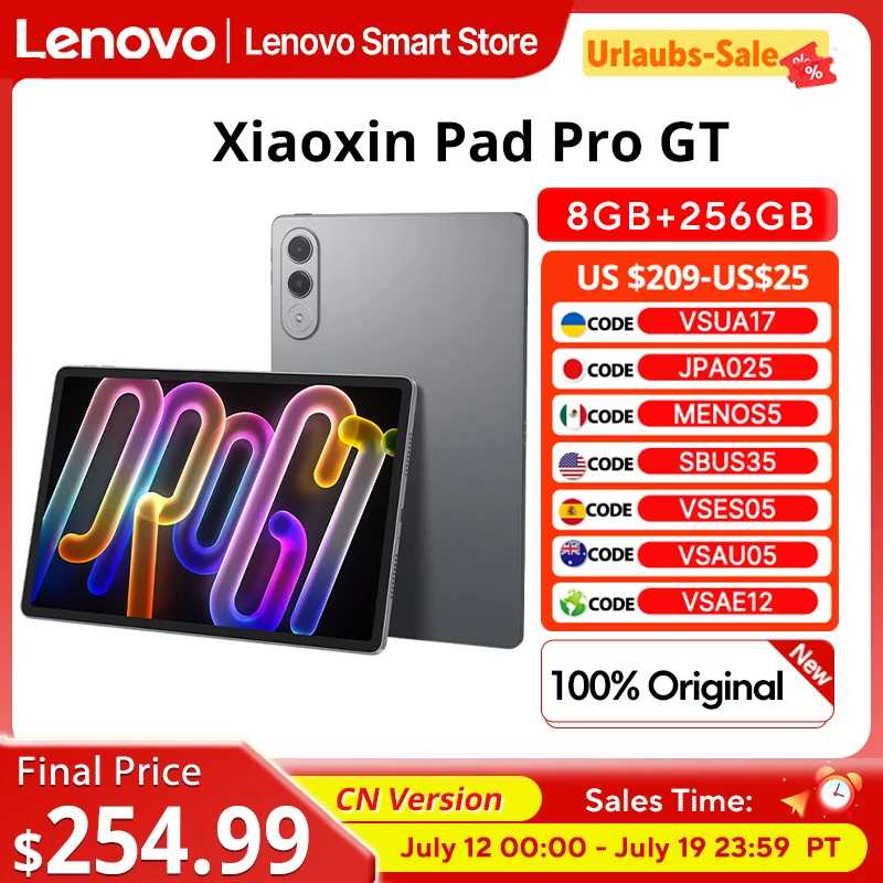 Новый планшет Lenovo Xiaoxin Pad Pro GT Snapdragon 8 Gen 3 CN, версия, оригинальный 11,1-дюймовый 3,2K ЖК-дисплей, 144 Гц, 8860 мАч, Android Pad PC Планшеты