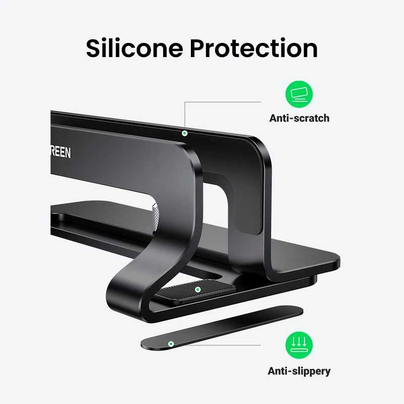 Фотография №5 товара UGREEN вертикальная подставка для ноутбука MacBook Pro, алюминиевая Портативная подставка