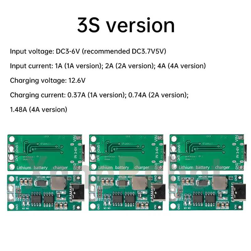Фотография №5 товара Тип C BMS 2S 3S 4S 1A 2A 4A 18650