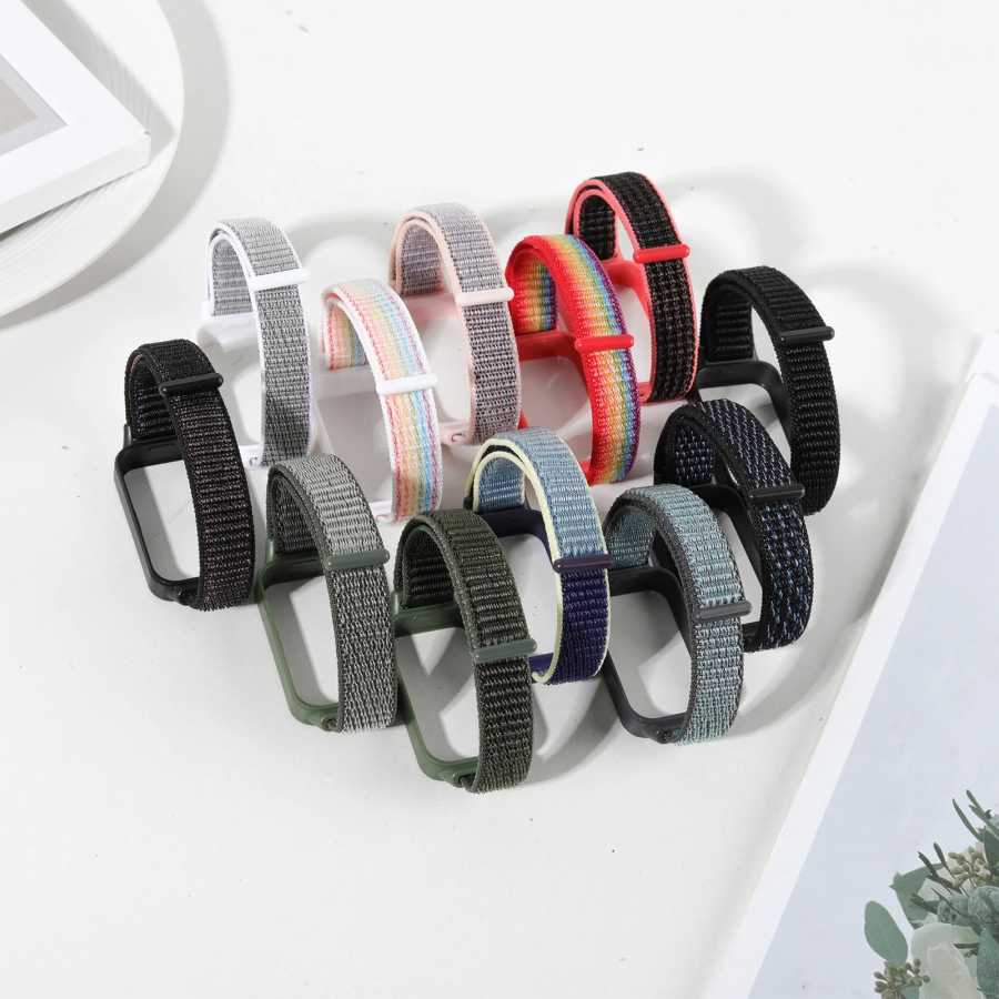 Фотография №2 товара Нейлоновый ремешок-петля + чехол для Xiaomi Smart Band 9/8 Active,