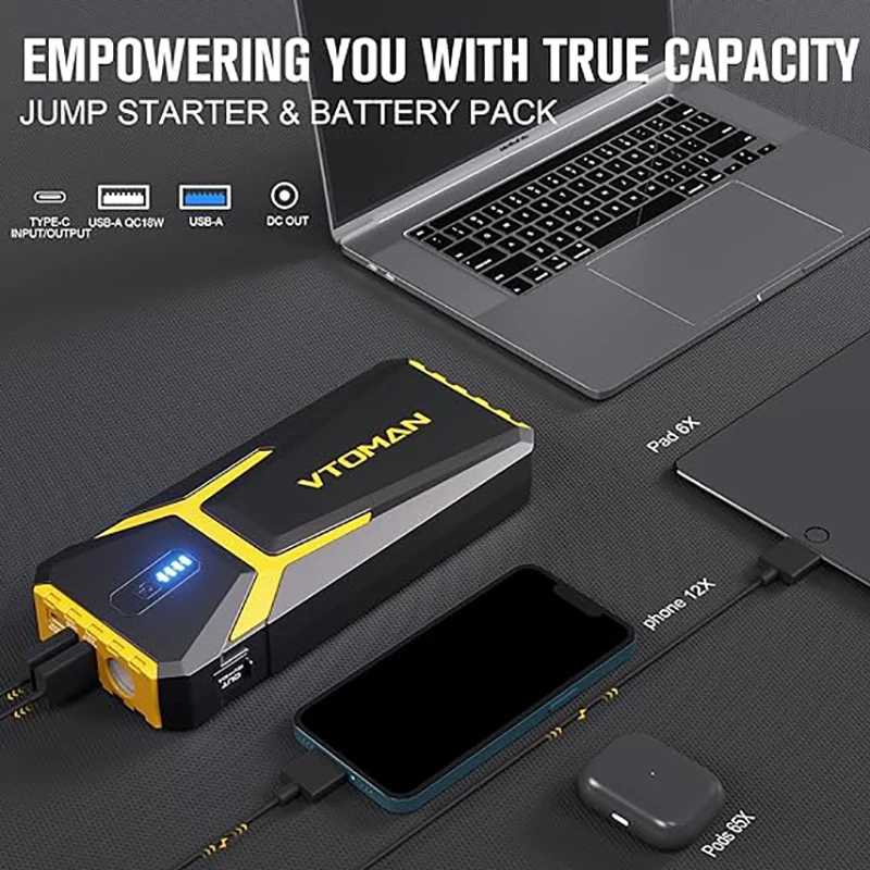 Фотография №2 товара VTOMAN Power Bank 20000 мАч, портативное зарядное устройство, автомобильный усилитель