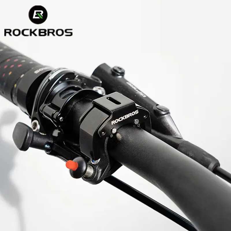 ROCKBROS велосипедный звонок классический нержавеющая сталь черный красный рог велосипедный руль колокольчик четкий звук велосипедный рог колокольчики аксессуары Велоспорт