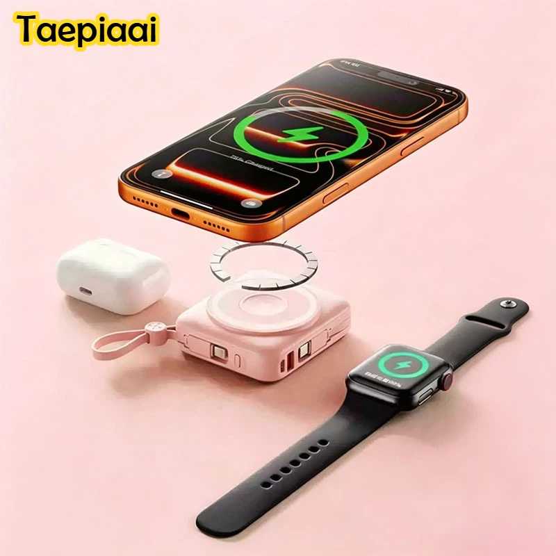 Фотография №5 товара Магнитный Power Bank Taepiaai 20000 мАч, беспроводная зарядка 15 Вт,