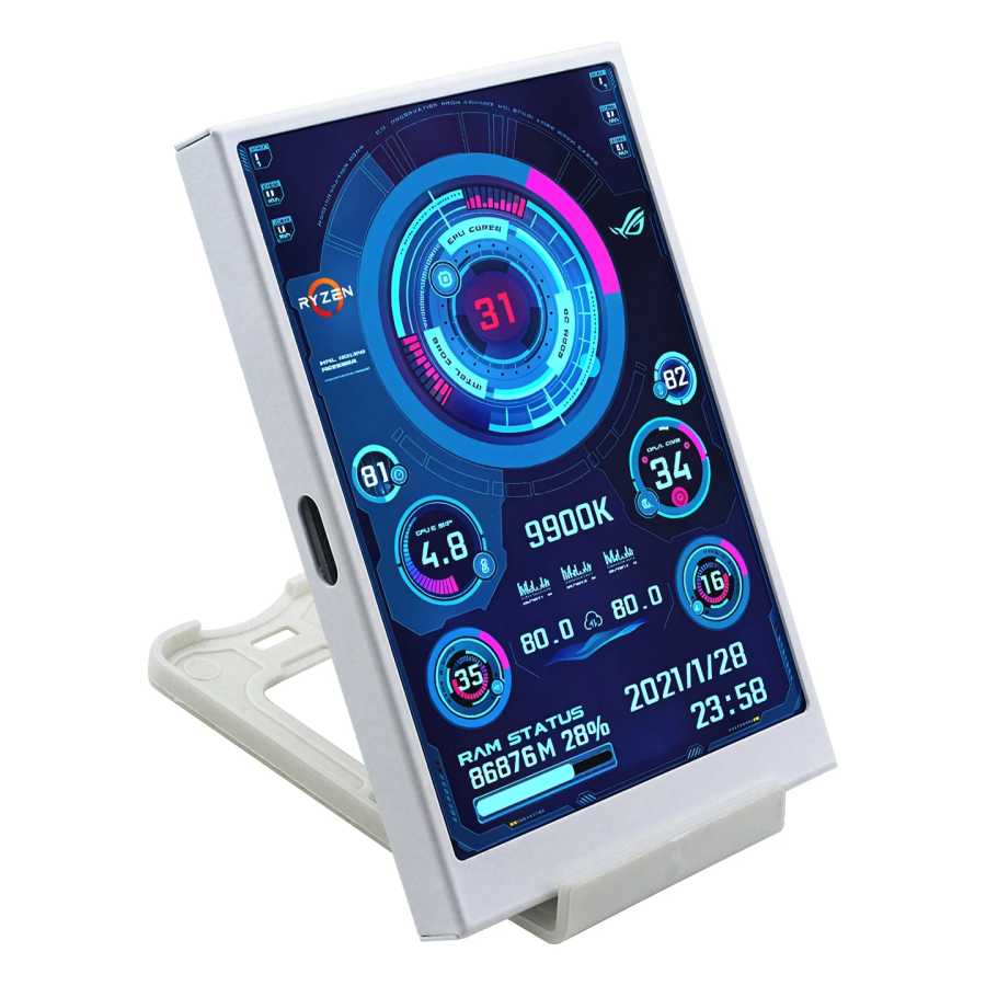 Фотография №4 товара TURZX 3,5/5-дюймовый IPS USB дополнительный экран для компьютера, процессора, графического