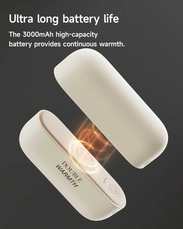 Фотография №2 товара Магнитная грелка для рук 2-в-1, USB-перезаряжаемая, с цифровым дисплеем, 60000