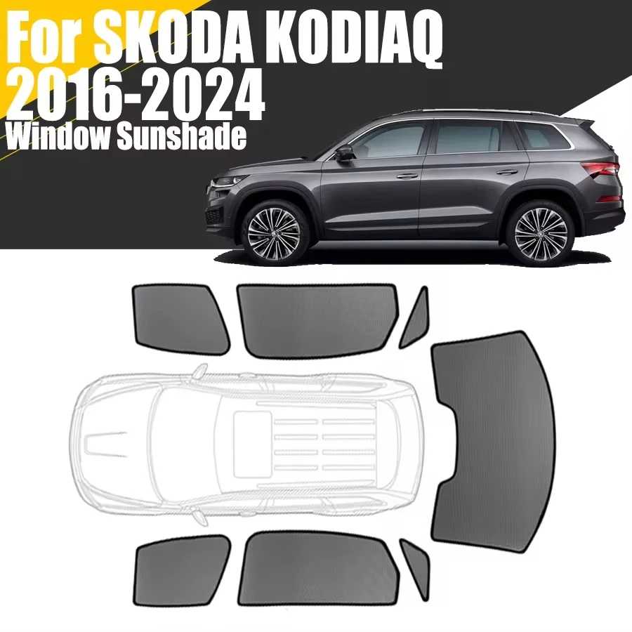 Солнцезащитный экран-шторка для Skoda Kodiaq 2016-2026: сетчатые шторки на лобовое стекло Внешние аксессуары