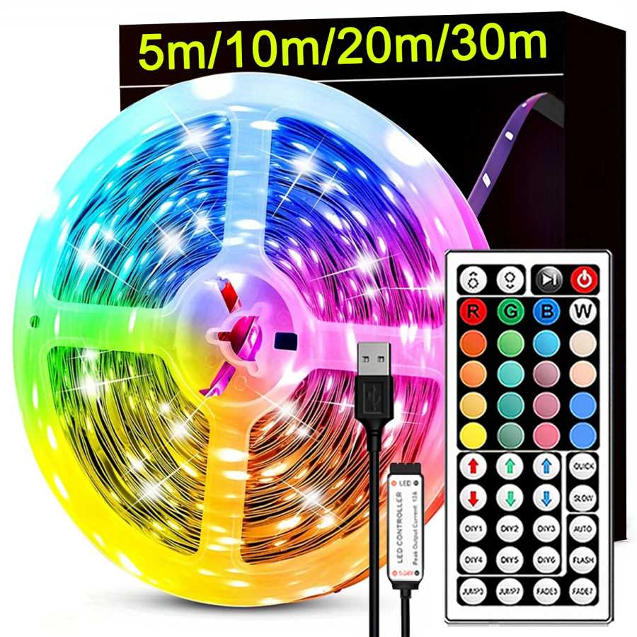 Светодиодные ленты RGB с дистанционным управлением Luces Led Room Light USB Гибкая лента для украшения комнаты Диодная лента для подсветки телевизора Светодиодная подсветка