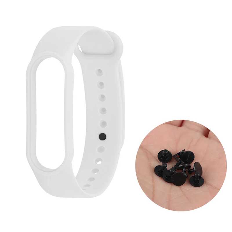 Металлическая пряжка для ремешка Mi Band 6 5, 10 шт., кнопка для браслета Xiaomi 4 3, аксессуары для смарт-часов, сменный шип Аксессуары и запчасти