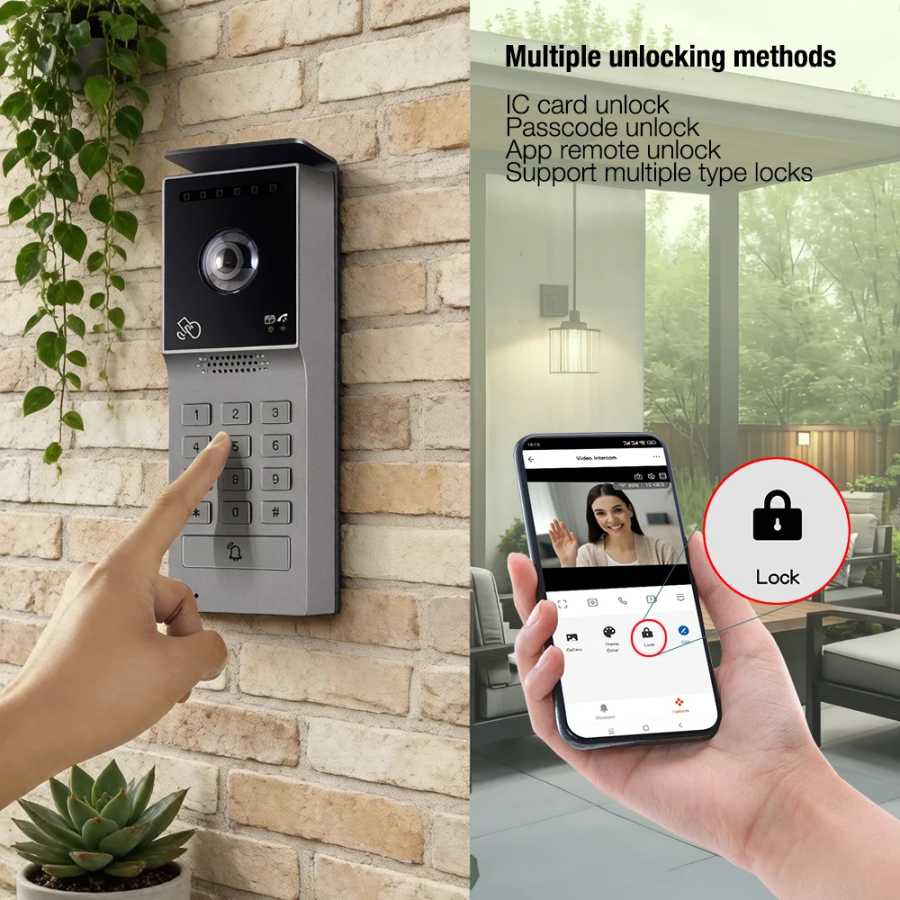 Фотография №3 товара Видеодомофон Hayway 2-Wires с Wi-Fi Tuya, умный видеодомофон для дома,