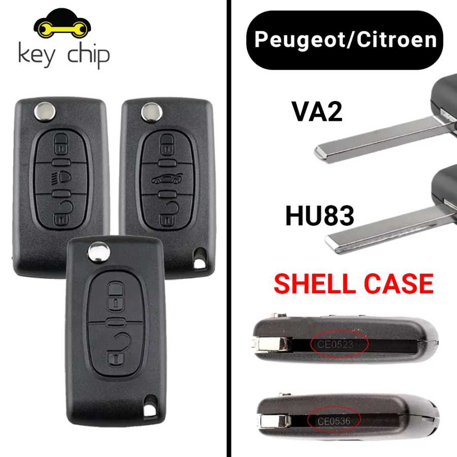 Чехол для ключа HU83 VA2 для Citroen C2 C3 C4 C5 C6 Xsara Berlingo для Peugeot 207 307 308 407 607 807 Flip Remote Car Стартеры